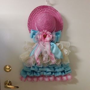 Adorable Pretty in Pink Country Girl Wreath